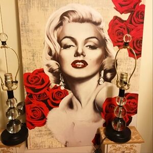 two lucite lamps 90's balls